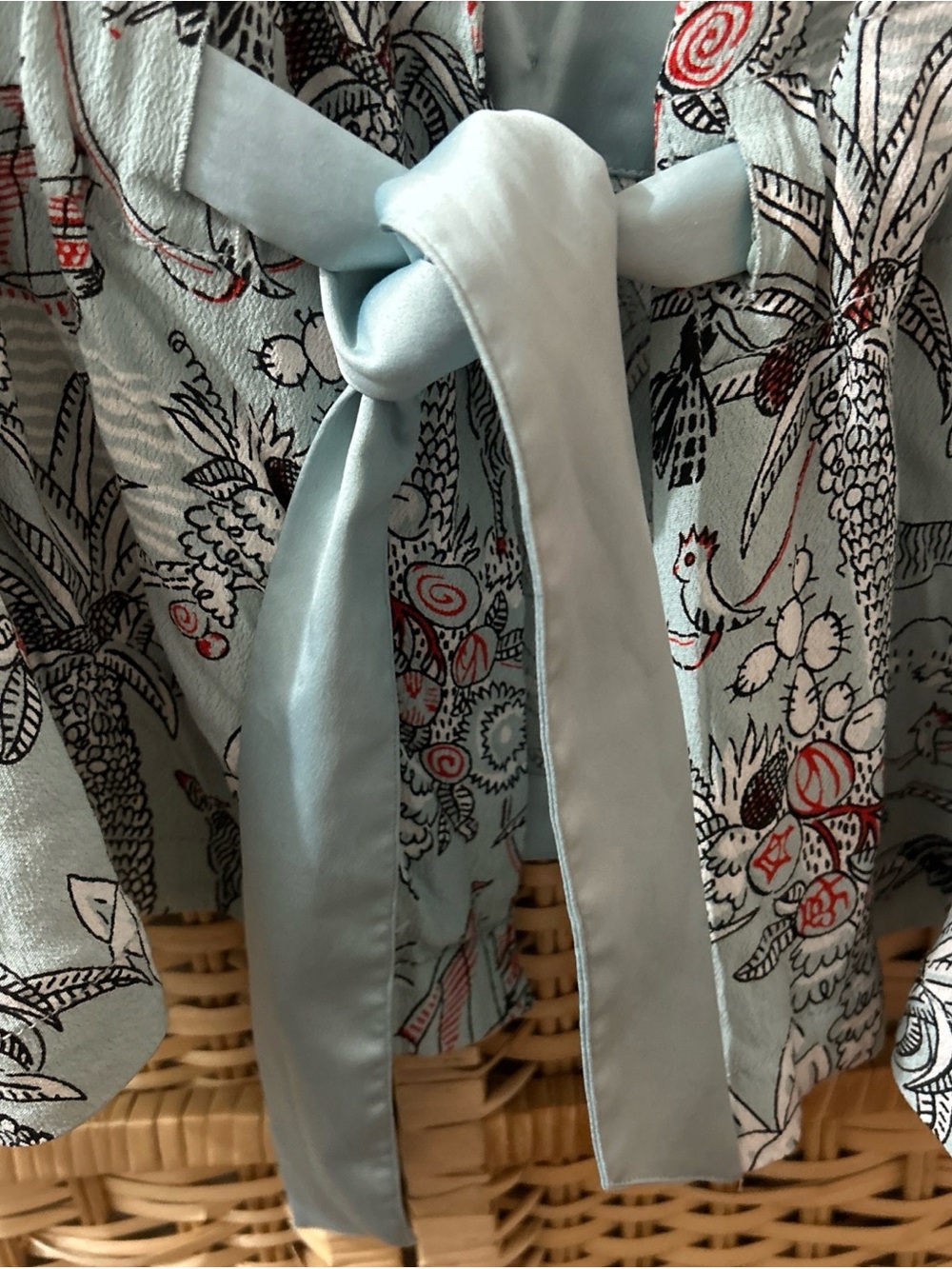 Evie By Anthropologie Printed Blazer Kimono Sleeve 100 % Viscose Ladies Size Med - Picture 3 of 6